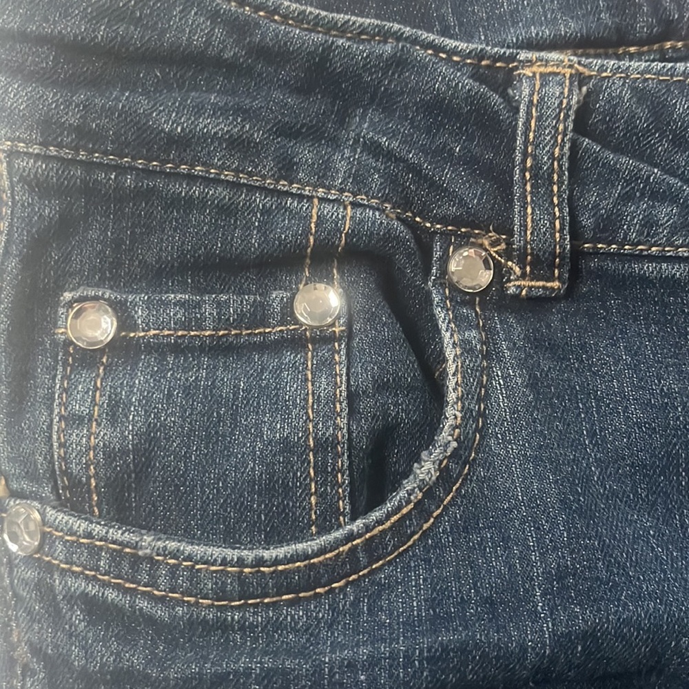 Levi's Vintage Girls Dark Denim High-Waisted Button-Button Fly Jeans Size 12 Reg - Picture 3 of 10